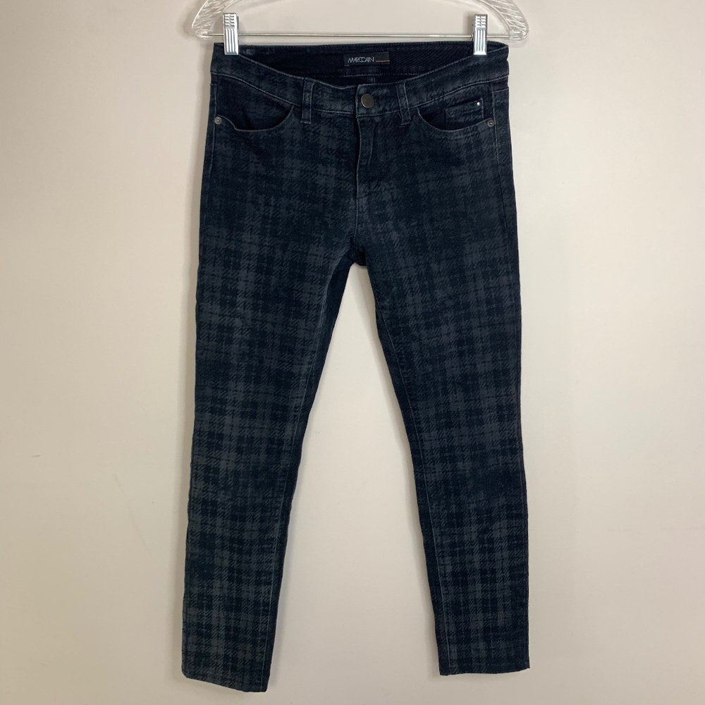 Marc Cain Grey Plaid Skinny Jeans Size N3 - Picture 1 of 10